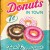 Placa metalica - Best Donuts in Town - 15x20 cm
